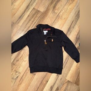 Polo by Ralph Lauren Black Half-Zip Sweatshirt NWOT